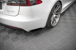 Heck Ansatz Diffusor Flaps Tesla Model S Faceliftt 75D...